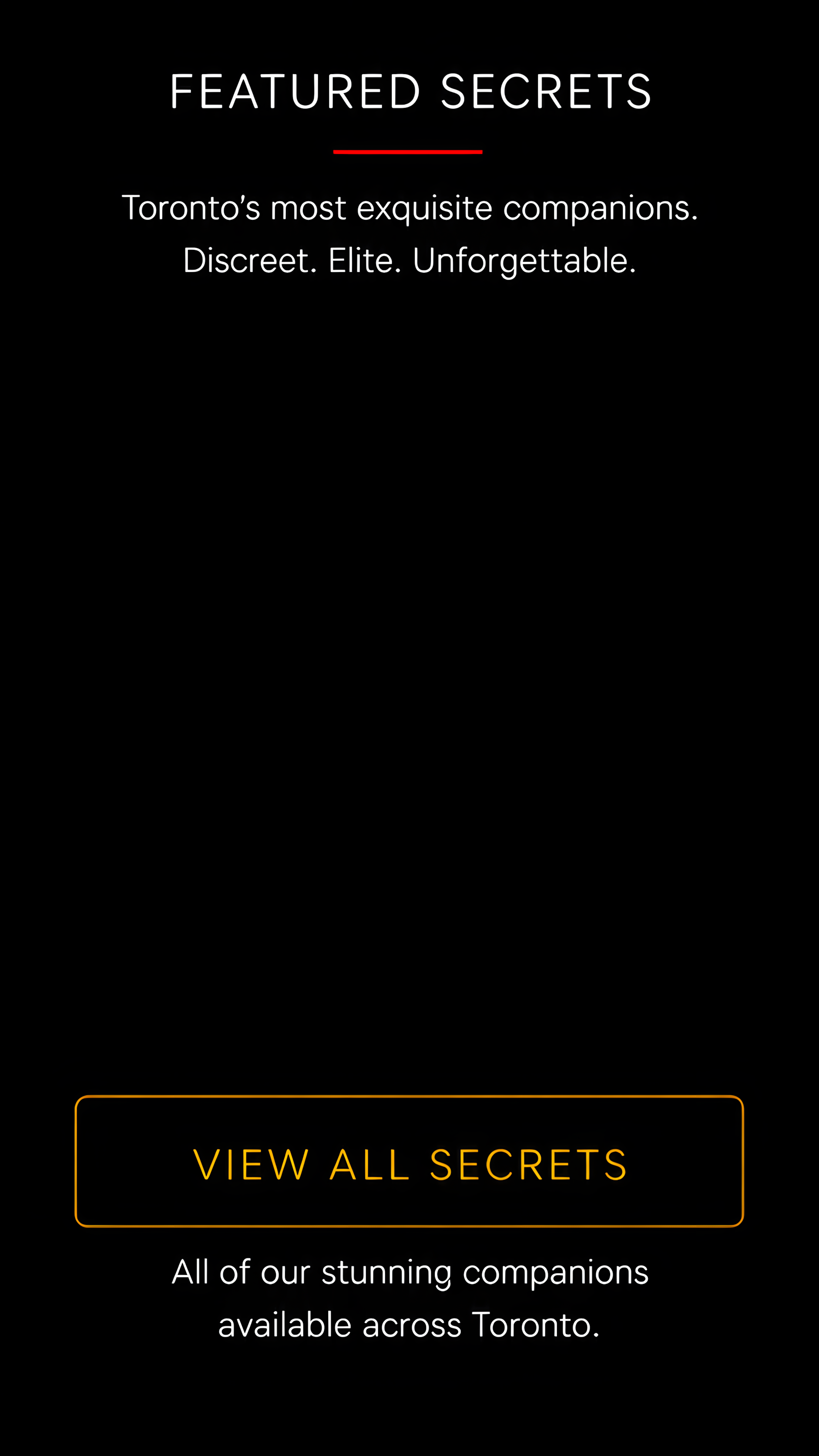 Featured Secrets mobile artwork with an area reserved for current profile photographs.